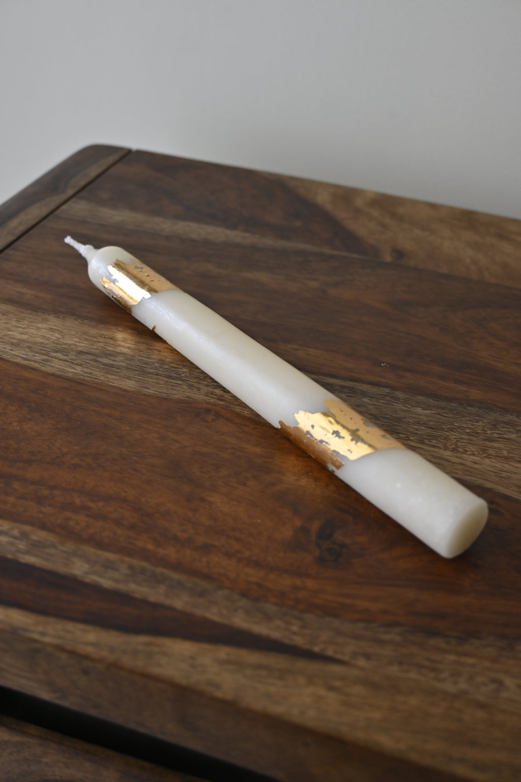 Gold Leaf Taper Candle