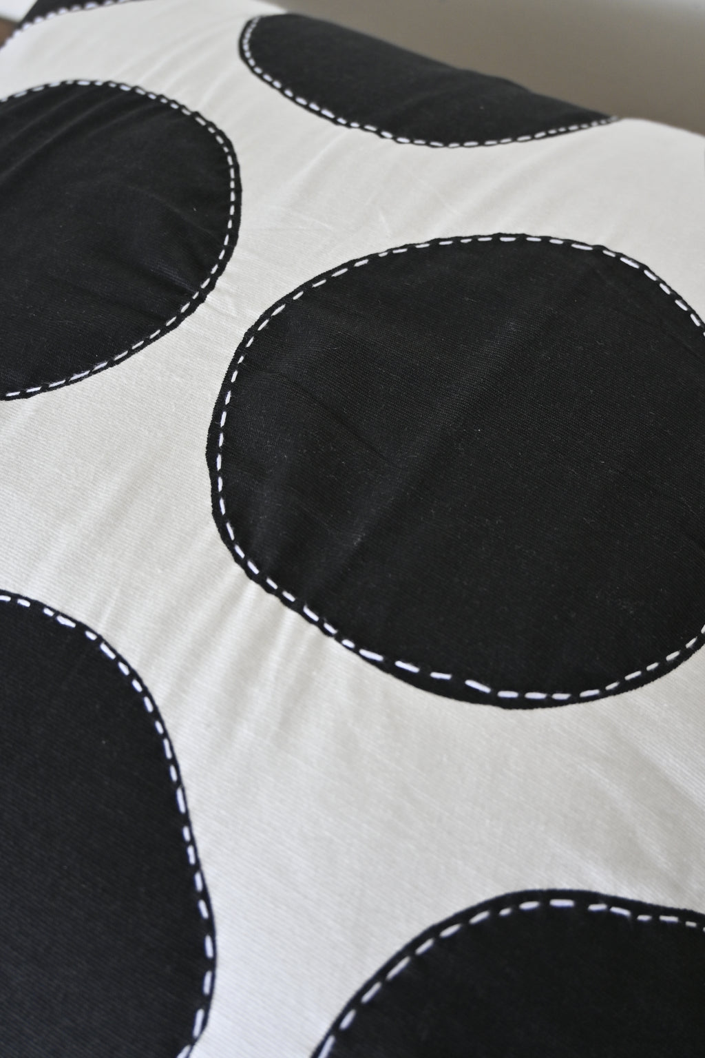 HUSH Monochrome Organic Dot Cushion Cover