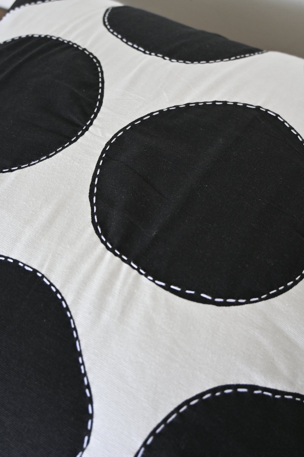 HUSH Monochrome Organic Dot Cushion Cover