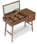Wooden Storage Vanity Table with Mirror