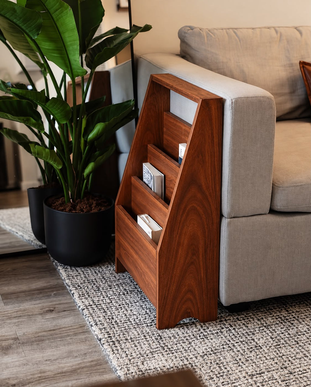 Solid Wood Magazine Rack