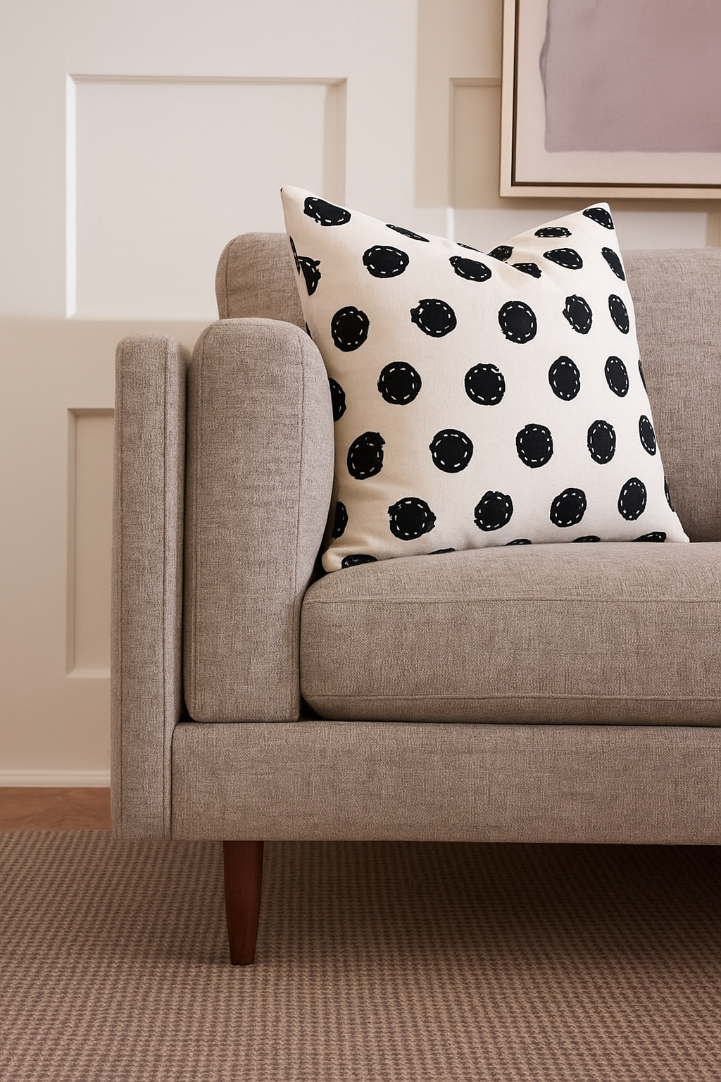 Premium Black & White Cotton Cushion Cover